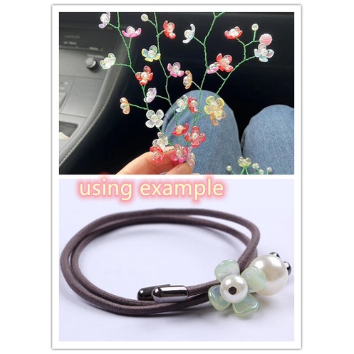 Túi 100 Hạt Xỏ Lỗ Hình Hoa Bằng acrylic Dùng Để Làm Vòng Tay / Vòng cổ / Bông Tai diy