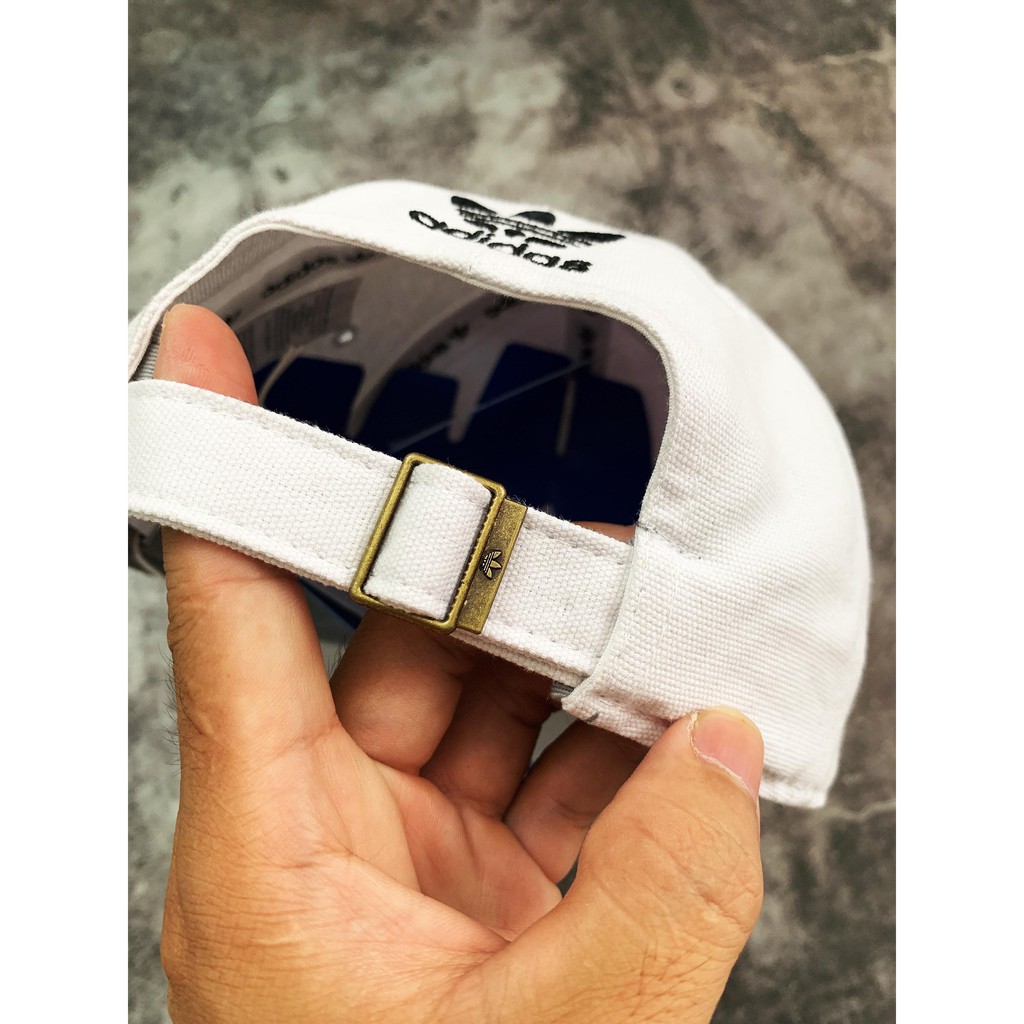 [NGHIỆN TÚI GIÁ GỐC + VIDEO THẬT] Nón / Mũ Adidas 3D TREFOIL STRAP-BACK HAT - EV7703 White | CAM KẾT 100% KH Hài Lòng