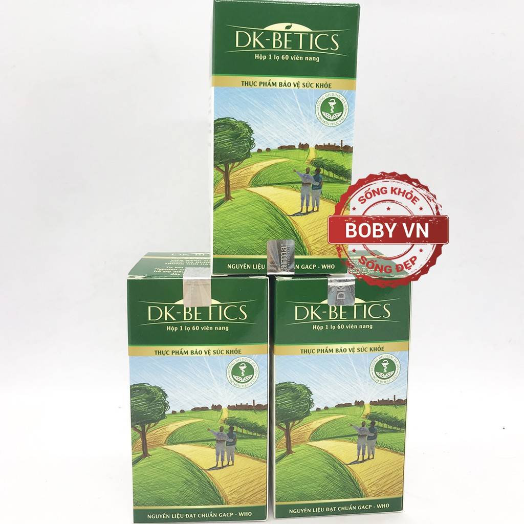 DK-BETICS hỗ trợ giảm đường huyết, hạn chế nguy cơ biến chứng của người đái tháo đường (Hộp 1 lọ 60 viên)