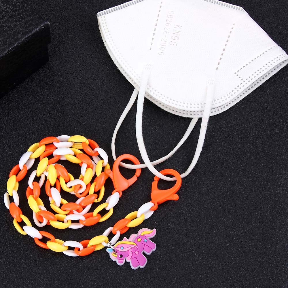 Dây đeo khẩu trang SKJK bằng acrylic chống thất lạc thiết kế hoạt hình nhiều màu dễ thương cho bé