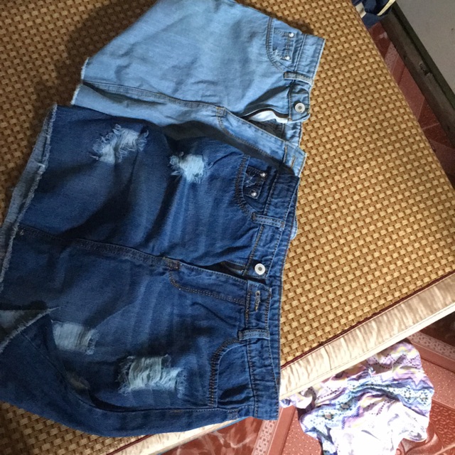 Combo 2 váy jean chữ A