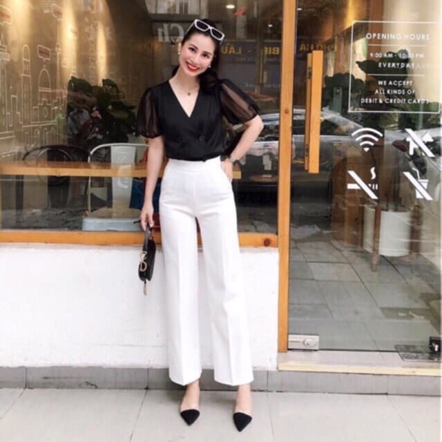 [Tuyển sỉ] Quần Culottes dài vải tuyết mưa