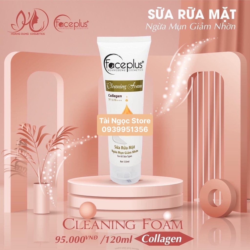 Sữa rửa mặt dưỡng mịn da - Se khít lỗ chân lông Collagen FacePlus+