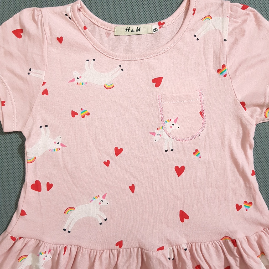 Đầm thun cotton ngựa pony, hoa nhí dể thương mát mẻ cho bé gái