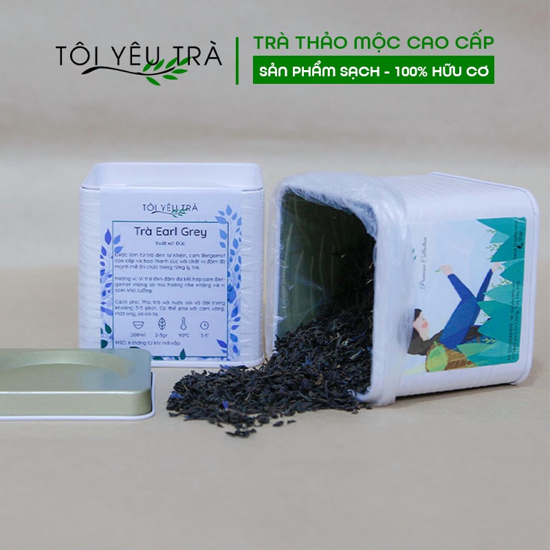 Trà Đen Bá Tước Earl Grey Nhập Khẩu Từ Đức Thơm Ngon Khó Cưỡng, Hộp Thiếc Xinh Xắn