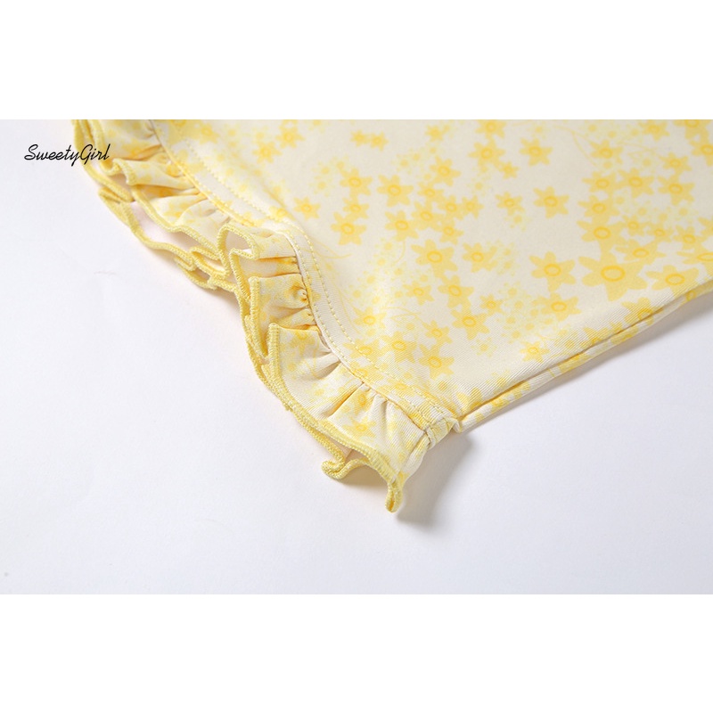 Đầm Mini Hai Dây Dáng Ôm Viền Xòe In Họa Tiết Hoa Có Thể Điều Chỉnh Thời Trang Cho Nữ