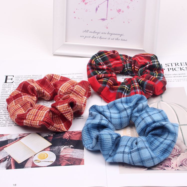 Cột Tóc Caro VinTage Hàn Quốc Giống Jenie BlackPink - Scrunchies Caro Korea