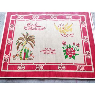 Chiếu Cói 100% Tự Nhiên In Dừa  Đăc Biệt 2m x 2m2 Chiếu Thái Bình