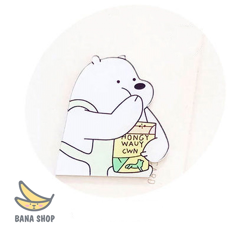 Huy hiệu cài áo anh em gấu bare bear Chúng tôi đơn giản là gấu cute