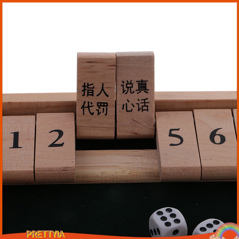 Bộ Đồ Chơi Board Game Shut The Box Với 2 Xúc Xắc Và Số Cho Người Lớn