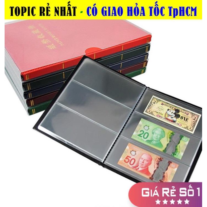 [TRỢ GIÁ SỐC] Album đựng tiền giấy PCCB đựng được 60 tờ tiền với 20 phơi 3 ngăn trong suốt