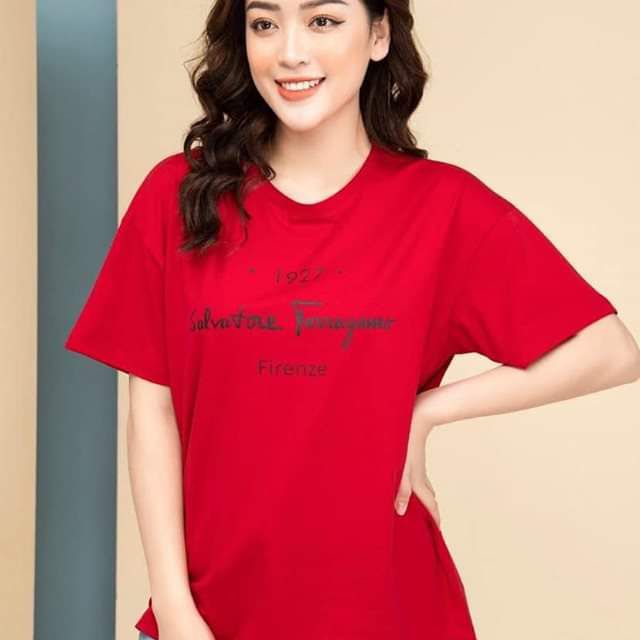 Áo phông đỏ cotton nữ