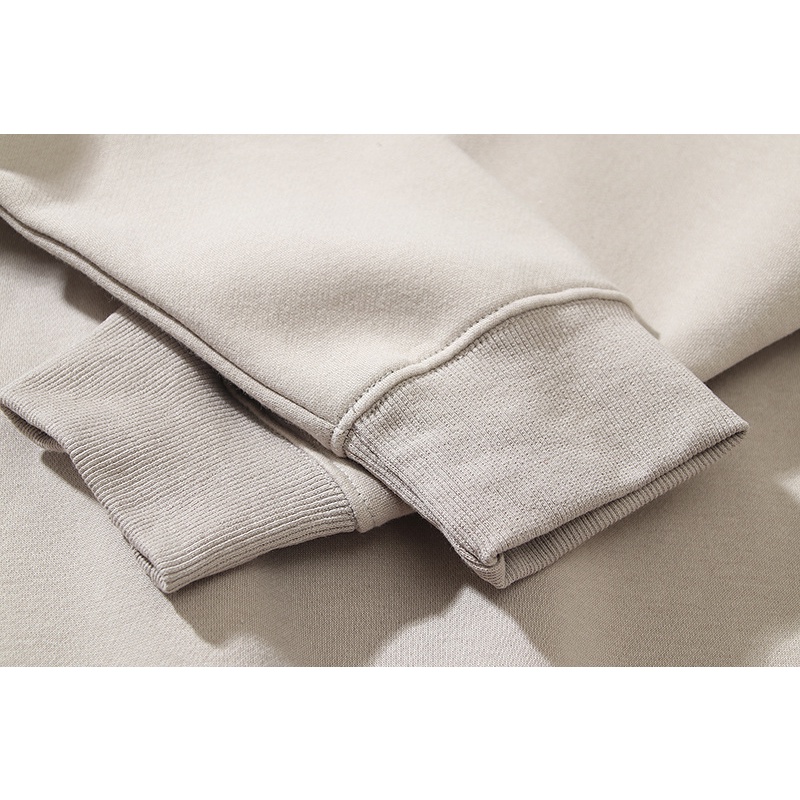Áo sweater cổ tròn lót nhung thời trang châu Âu phong cách đường phố