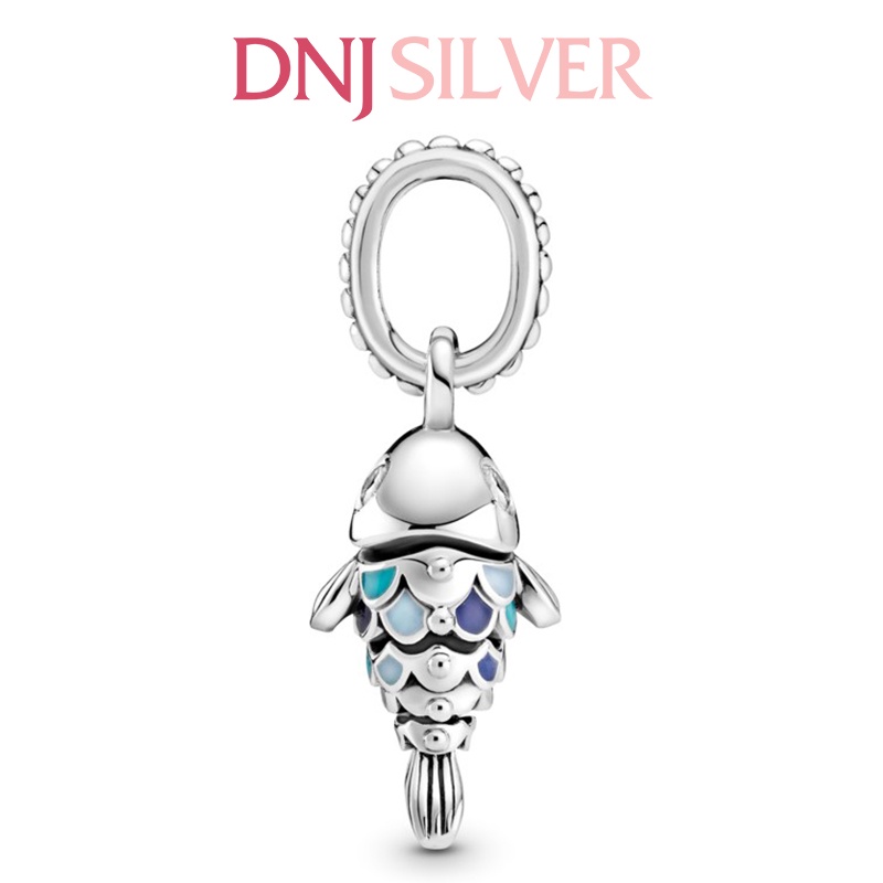 Charm bạc 925 cao cấp, hàng chuẩn bạc - Charm Blue Scaled Fish thích hợp để mix vòng tay charm - DN086