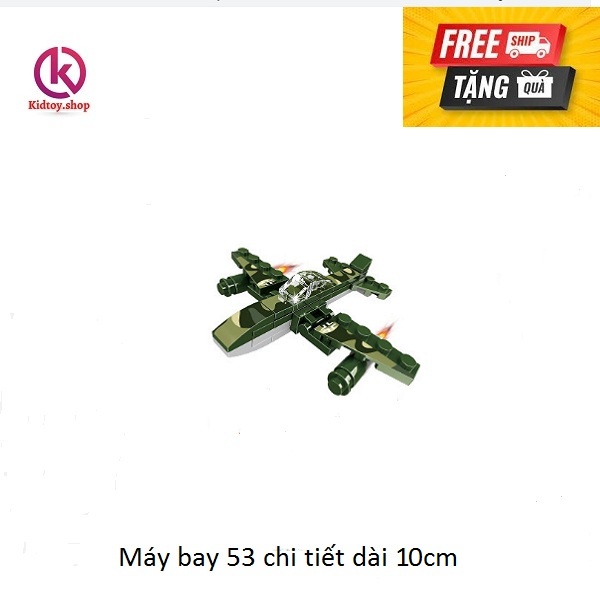 Đồ chơi xếp hình lego,đồ chơi lắp ráp máy bay chiến đấu 53CT 12cm,hộp cartoon chất liệu nhựa cao cấp,tặng quà hấp dẫn