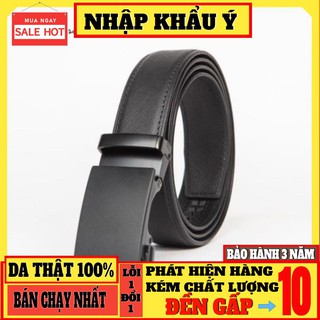 [ HÀNG NHẬP KHẨU] Thắt lưng nam /Dây nịt nam da Da vân Saffiano Rainbow 013 đầu khoá tự động