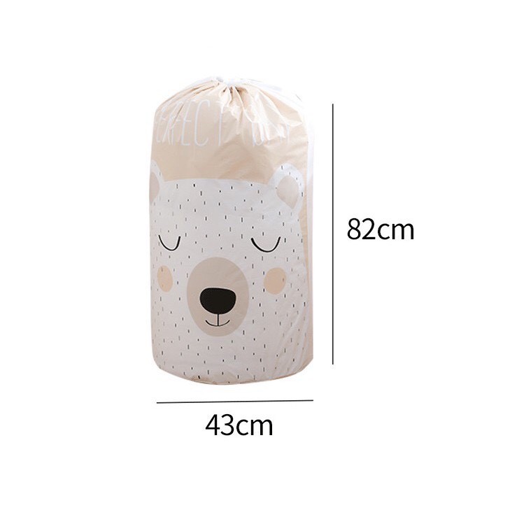 Túi đựng quần áo chăn màn hình trụ tròn không thấm nước siêu tiện lợi Dumi Shop