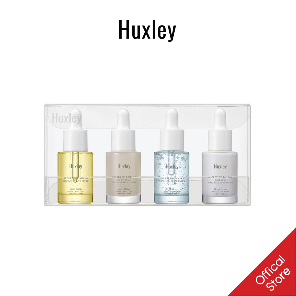 Set 4 Tinh Chất Huxley Mini Hàn Quốc Dưỡng Trắng, Phục Hồi Da 5ml x 4chai