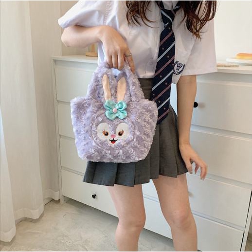 Túi xách vải nhung hình Kulomi/chó Yugui dễ thương mừng sinh nhật cho nữ