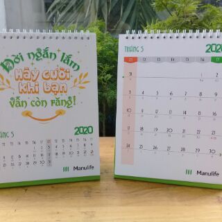 Lịch bàn Manulife 2020
