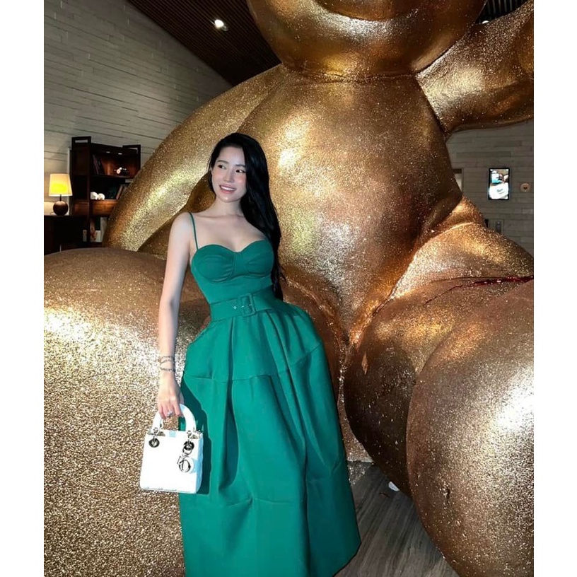 LINH CAVALI- Váy 2s xốp kèm belt 2 màu