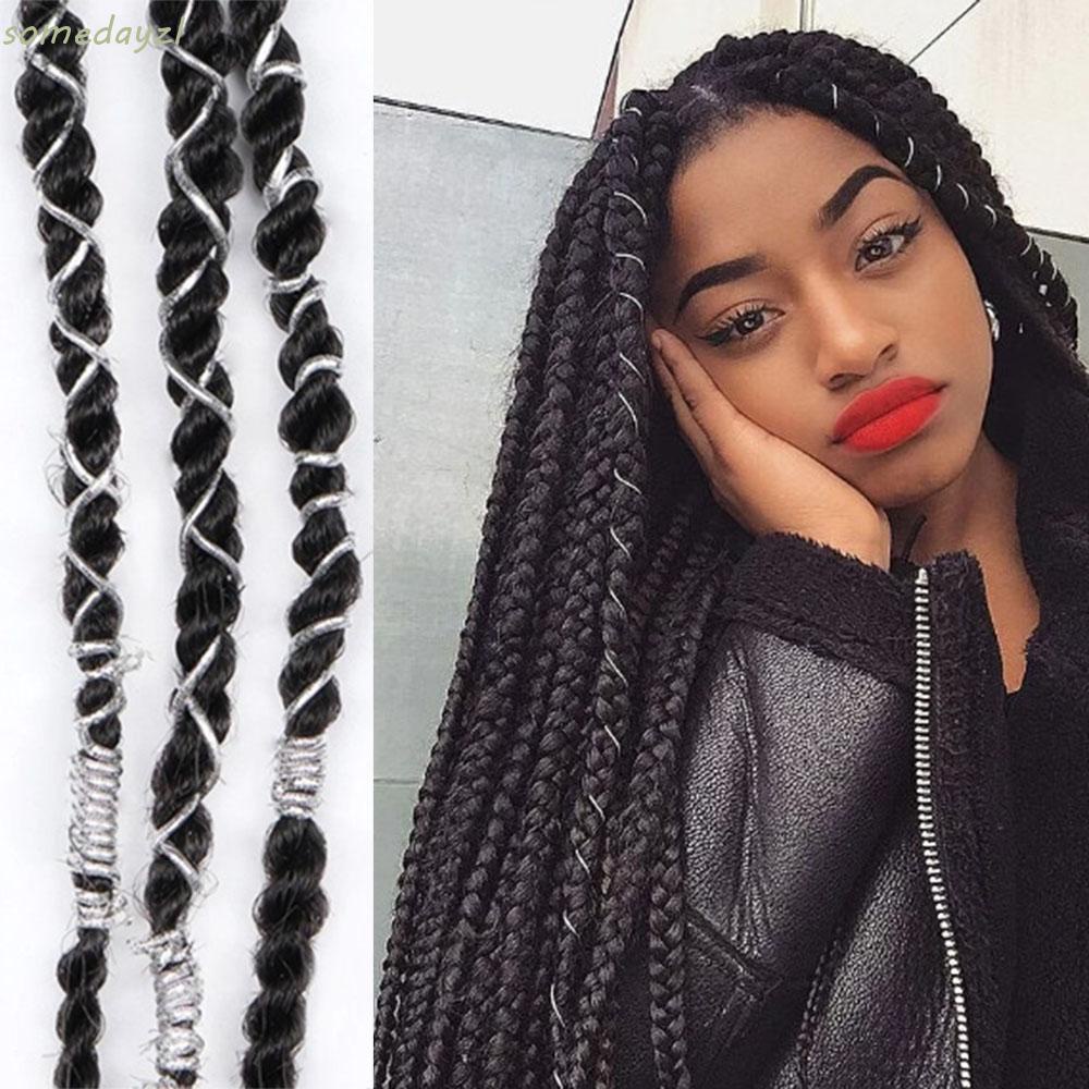 [Hàng mới về] Dây thun bện tóc cuốn lọn dài trang trí tạo kiệu long lanh 1m