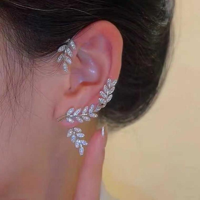 1 Khuyên Tai Móc Hình Chiếc Lá Thời Trang Cho Nữ