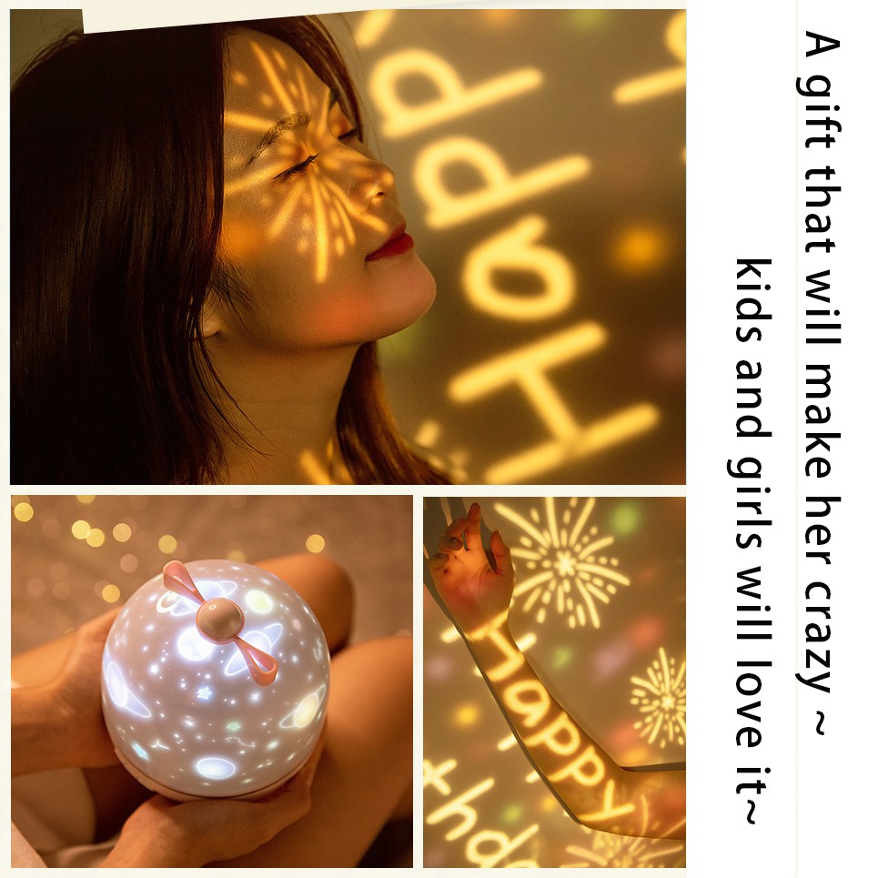 Máy Chiếu Đèn Led Xoay Được Có Nhạc Hình Khu Rừng Sao Biển Lãng Mạn Làm Quà Tặng Cho Bé