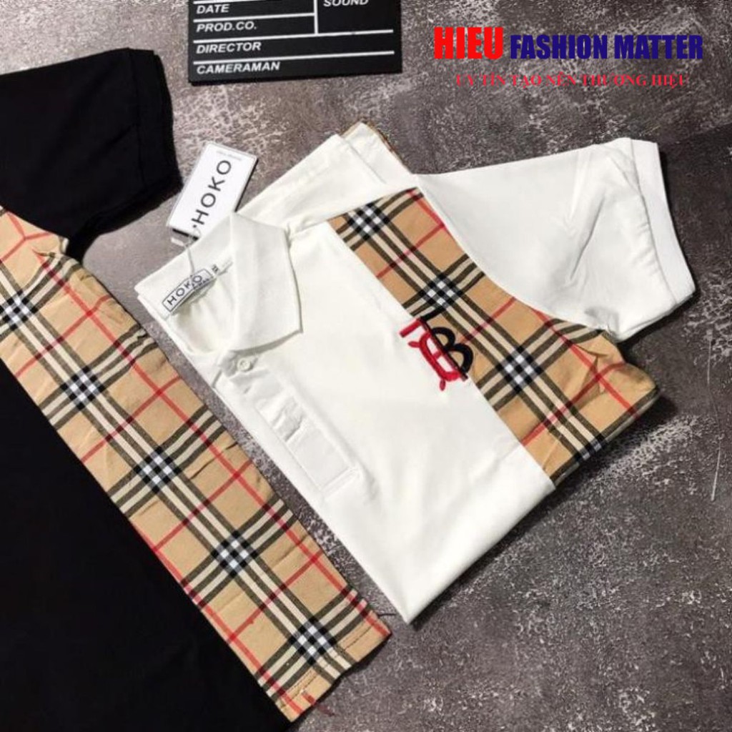 Áo phông Nam Nữ ⚡ FREE SHIP ⚡ Áo polo Burberry kẻ sọc caro 😍😍😍