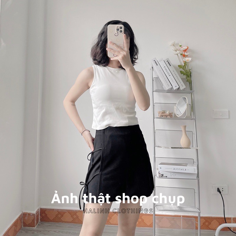 Chân váy ngắn thiết kế có nơ buộc phong cách Hàn Quốc -843 | BigBuy360 - bigbuy360.vn