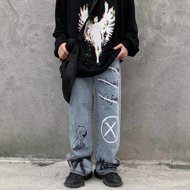❌ Sẵn 6S❌ quần jean in hoạ tiết phong cách thời trang, ib sdt cho shop sau khi đặt