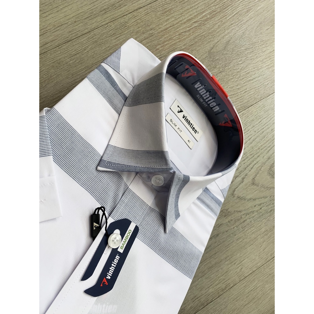 Áo Sơ Mi Ngắn Tay Bamboo Dáng Trẻ Vĩnh Tiến Cao Cấp 430