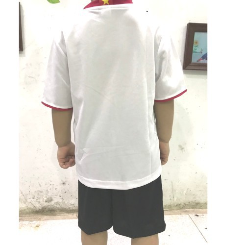 Quần áo đá bóng, đá banh trẻ em Việt Nam mẫu đỏ và trắng thể thao 360  ཾ
