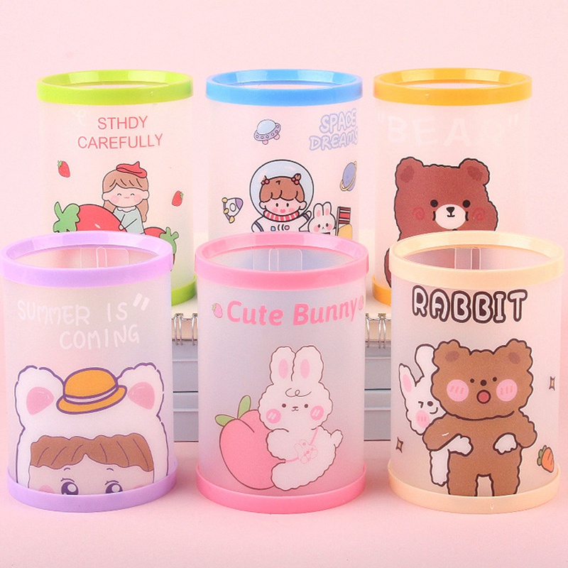 Hộp Đựng Bút Để Bàn Hình Hoạt Hình Diy Cho Học Sinh/Văn Phòng