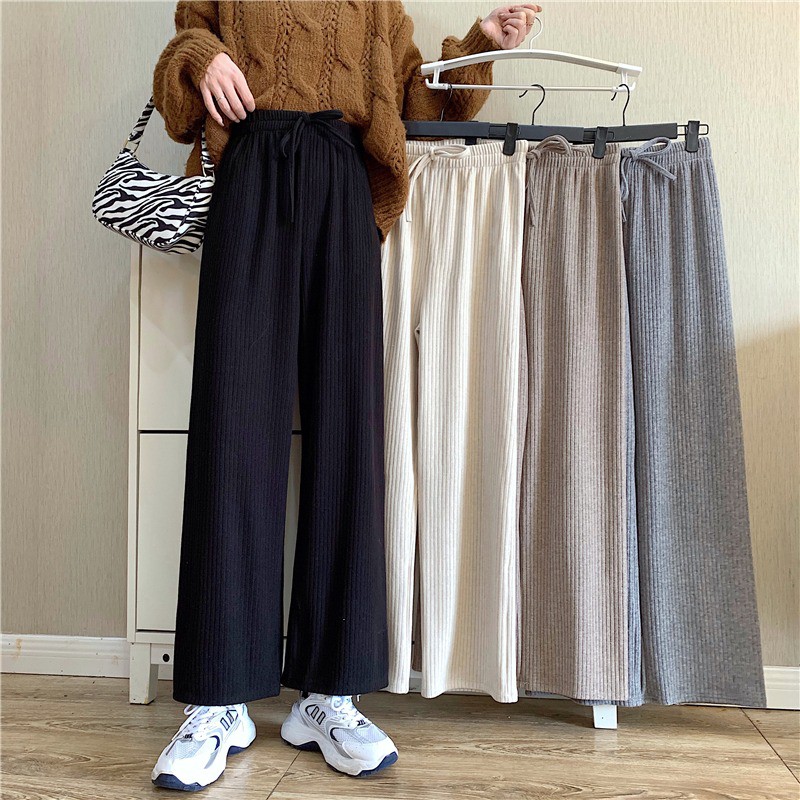 Quần Culottes Dài Ống Rộng Dập Ly Suông - Hàng Quảng Châu - Có Sẵn