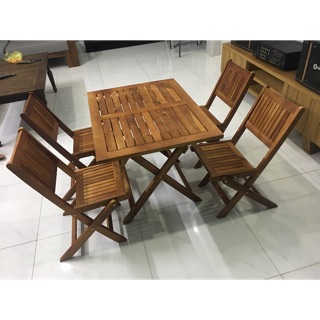 FREE SHIPPING!!! Bàn ghế gỗ quán ăn 60x80xH60cm