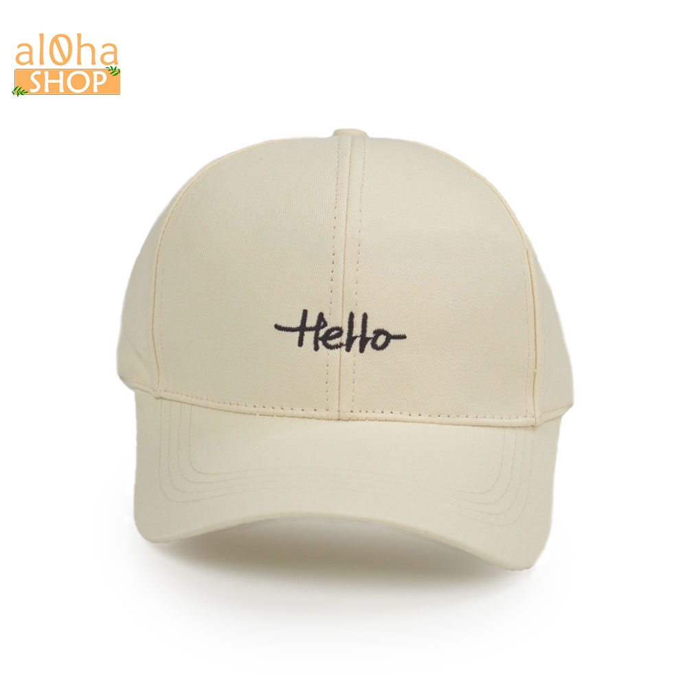Mũ lưỡi trai - nón Ulzzang thêu chữ Hello unisex nam nữ chống nắng phong cách thời trang, cá tính