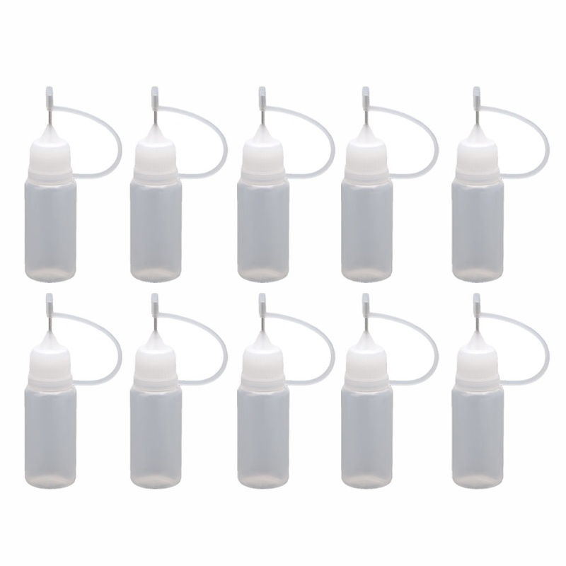Set 10 Lọ Nhựa Đựng Màu Epoxy Kèm Kim Tiêm Tiện Dụng