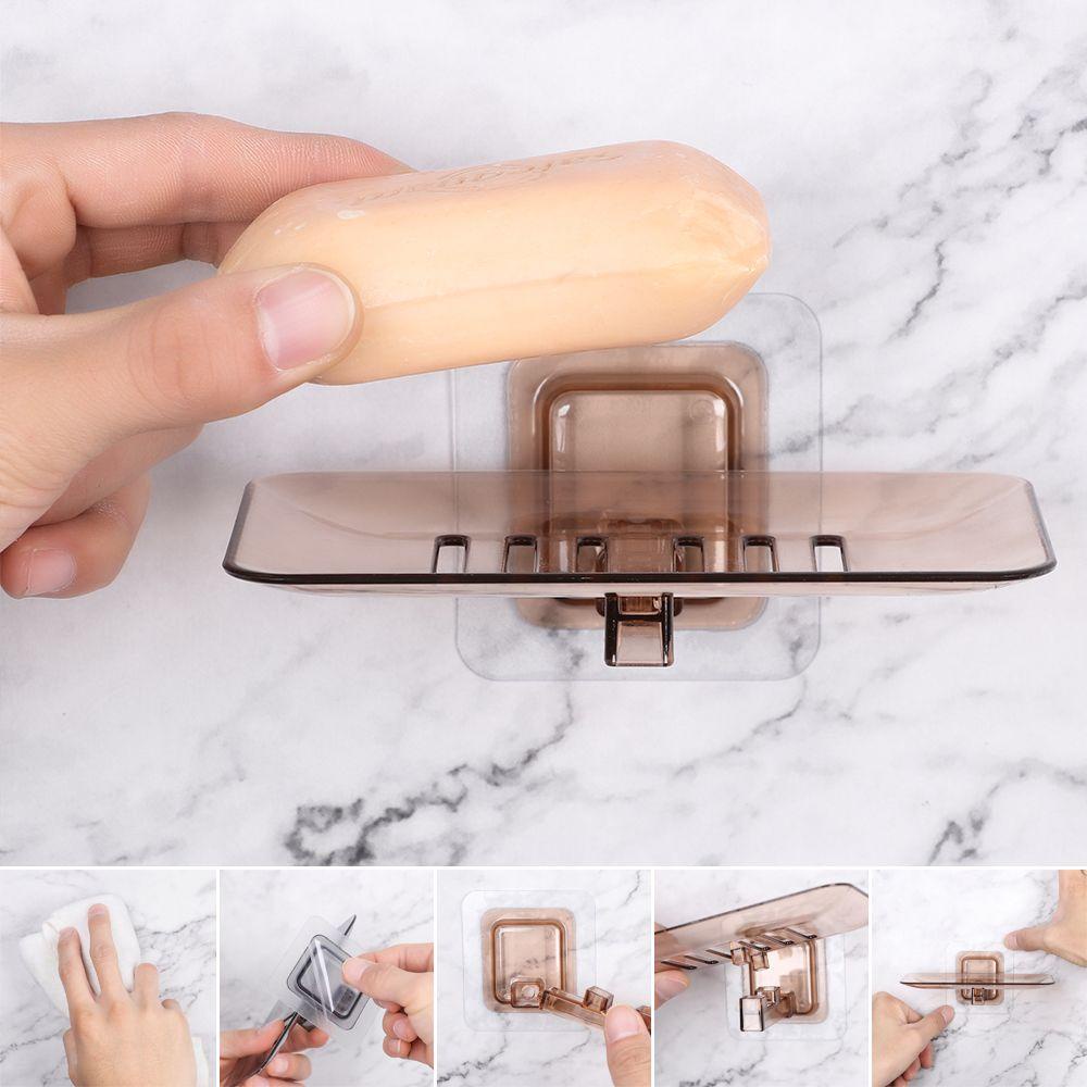 LEISURE Giá Đỡ Xà Phòng Có Rãnh Thoát Nước Tiện Dụng