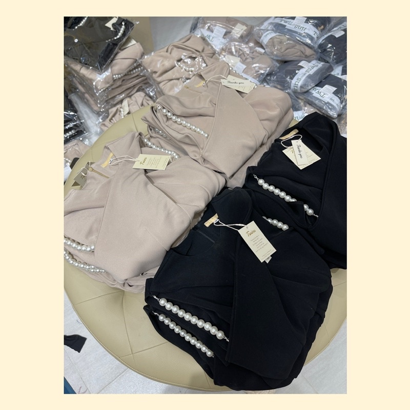 Váy khoét vai tặng kèm phụ kiện dây trai cao cấp có thể tháo rời (Lolli dress ) by Twins