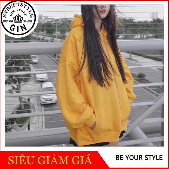 Áo hoodie vàng trơn ( Gin store )