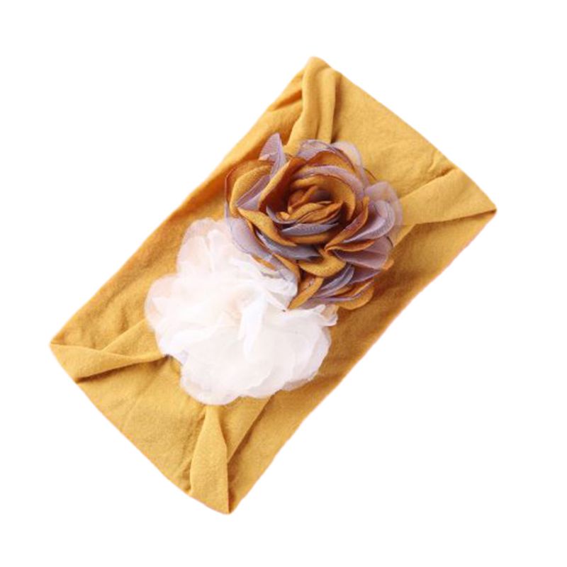 Băng Đô Hoa Co Giãn Phối Lưới Thoáng Khí Thời Trang Xinh Xắn Cho Bé Gái