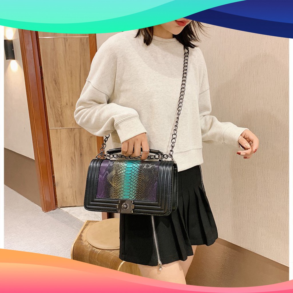 Túi xách nữ đeo chéo CL Boy vân da trăn cực tinh xảo quý phái TX09 túi đeo chéo T.xách Chip Xinh