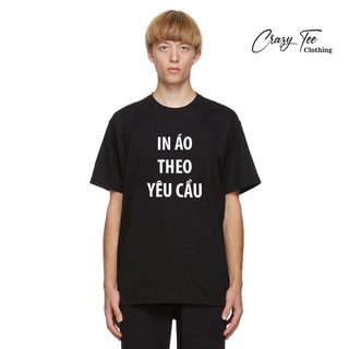 Áo Thun Đen In Hình Logo Theo Yêu Cầu - In Decal