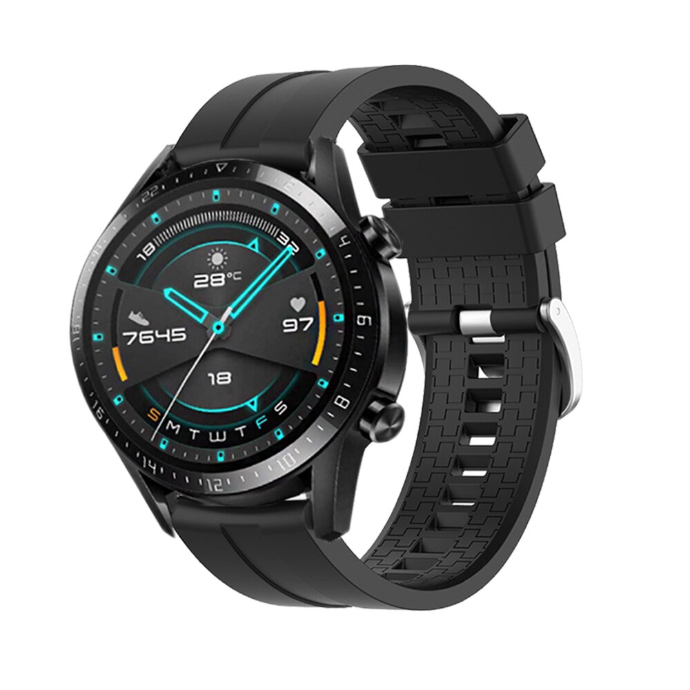 Dây đeo silicon 22mm 46mm thay thế cho đồng hồ thông minh Huawei GT GT2