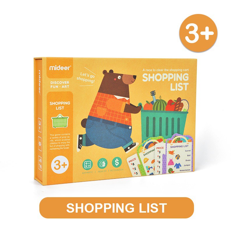 [HDSD T.VIỆT] Bộ Trò Chơi Mô Phỏng Mua Sắm Shopping List 3+ - MIDEER