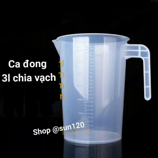 Ca đong có chia vạch nhựa 3l