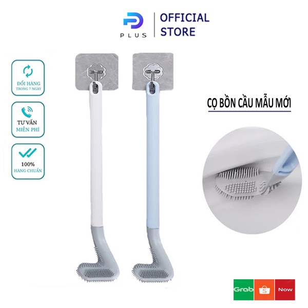 [Tặng kèm móc dính] Chổi Cọ Toilet Silicon Dạng Chữ L Mẫu Mới