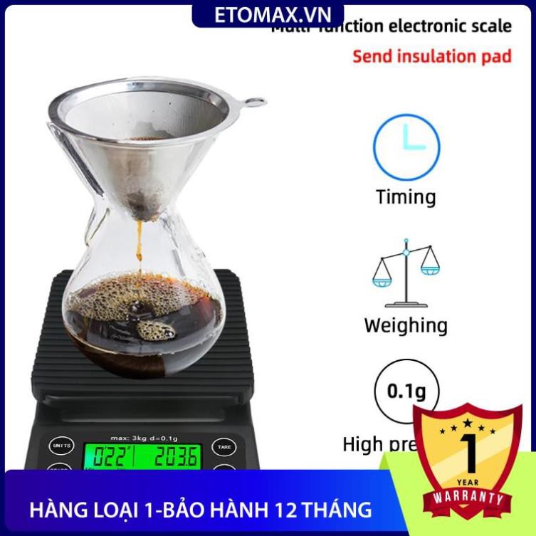 [Hàng cao cấp-Freeship] Cân cà phê điện tử 3kg/0.1g coffee scale