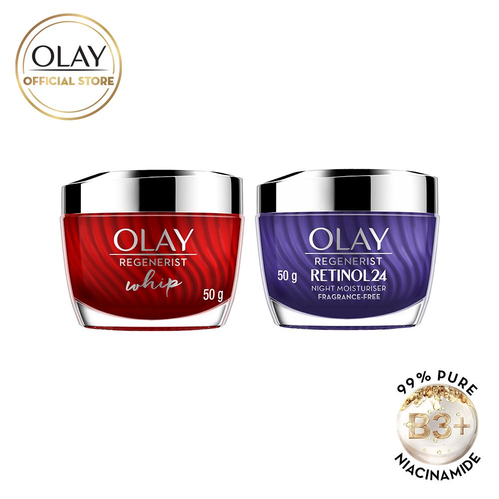 Combo 2 Kem Dưỡng Ẩm Ngăn Ngừa Lão Hóa Olay Regenerist 50gr Và Retinol24 50gr